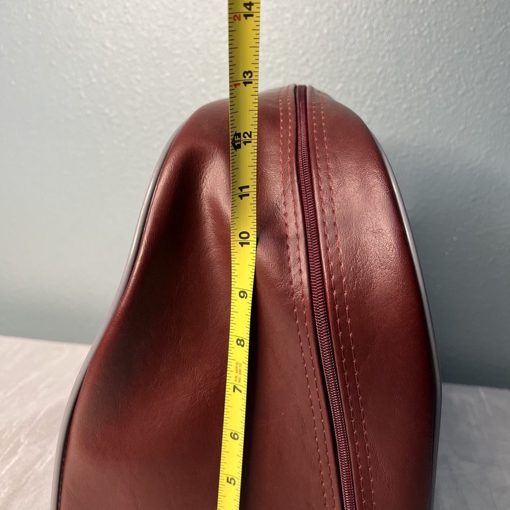 Vintage 70s Don Carter Single Bowling Ball Bag: Marble Red Black Grey Wave - Picture 6 of 11